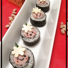 もうすぐ節分♪ “簡単カワイイ鬼ガールズ”太巻き作ったょ