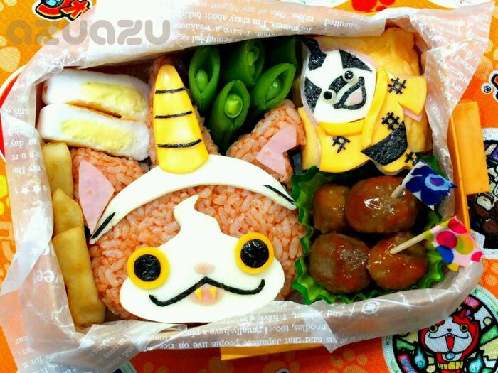 節分キャラ弁☆妖怪ウォッチ鬼ジバニャン&ウィスベェ