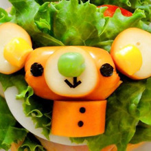 スモークチーズ2個でワンポイントくまちゃん♪