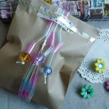 ストローがキラキラ!簡単&可愛いラッピング