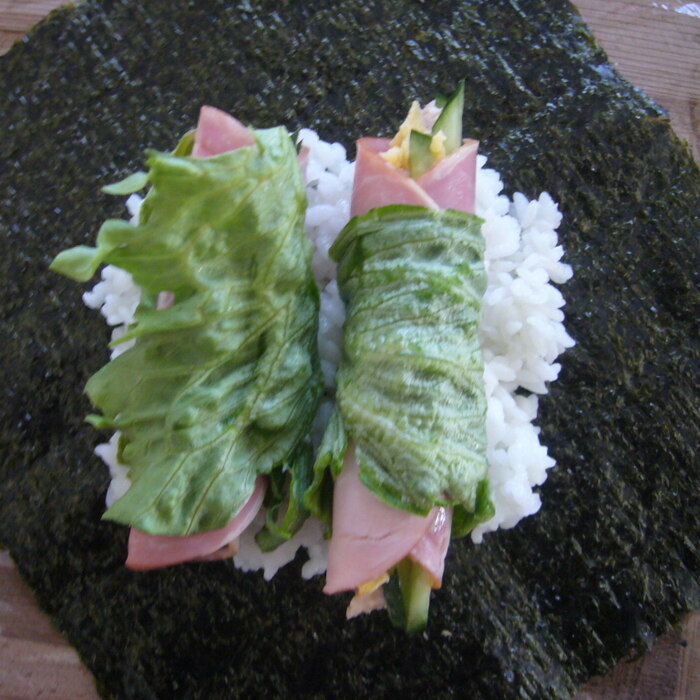 ごはんの上にon