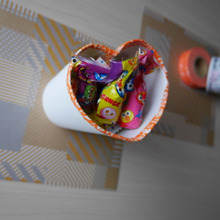 紙コップしかなくても大丈夫!簡単ハートの入れ物