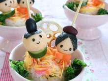 特別な日!お雛様のデコケーキ寿司