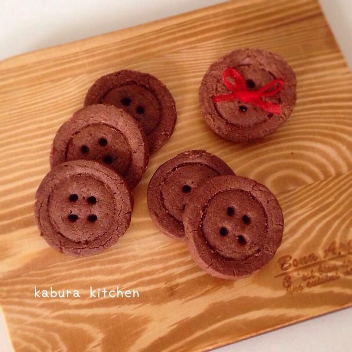 型不要!可愛いボタンクッキー