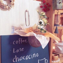 ダイソーの木でオシャレcafe風看板♪