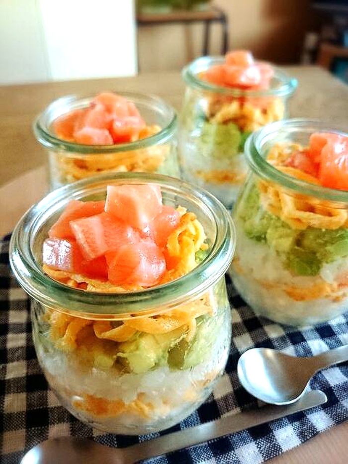 WECKでアボカドサーモンCAFE風お寿司