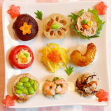 ひな祭りに♡一口手毬寿司♡