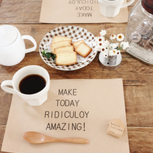 汚れてもOK。セリアA4クラフト用紙でおうちカフェ