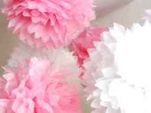 100均のお花紙でフラワーポンポン