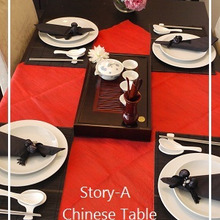 黒&赤のおもてなしチャイニーズテーブル