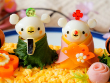 キャラ弁・キャラご飯に♪くまちゃんお雛様&お内裏様の作り方