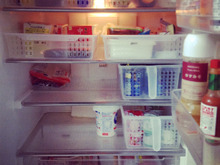 100均カゴで冷蔵庫内を整理整頓!
