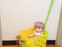 ダイソーのキャスター台で!おままごとベビーカー&買い物カート♪