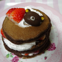 バレンタインの残りでデコパンケーキ
