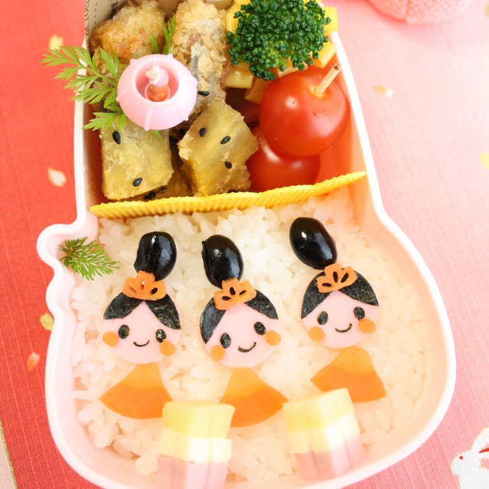 ひな祭りに♪三人官女キャラ弁の作り方