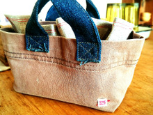 ちっちゃくなったズボンの裾 ミニトートにリメイク