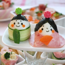 ひな祭りお祝いメニュー*ゆで卵のおひなさま