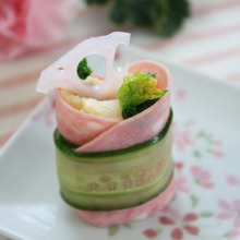 ひな祭りお祝いメニュー*ポテサラ着物仕立て