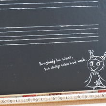 こどものピアノコーナーに!音符が書きたくなる黒板(作り方つき)