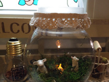 ダイソーの新商品装飾グリーンモスでインテリアランプ