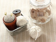 100均コットンの毛糸で作るミニ雑貨☆ ~ほんわか♡毛糸玉&ドイリー