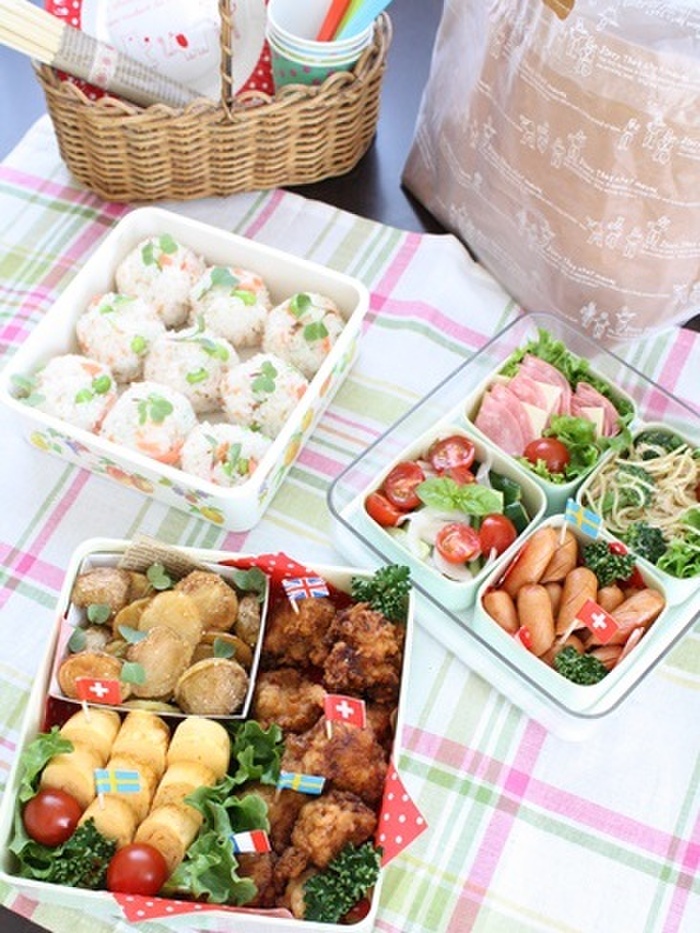 プチ手間&100均グッズで可愛く☆お花見弁当