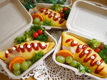 親子お揃い♪デリ風オムライス弁当