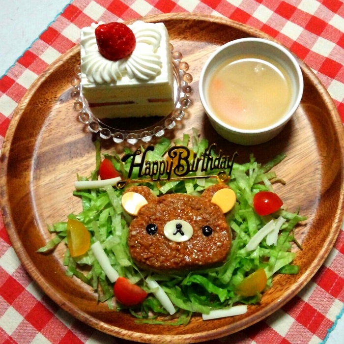 100均のシリコン型で簡単!可愛い!リラックマのタコライス♪