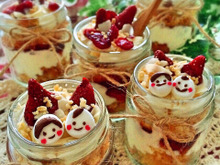 100均でも手に入るミニ瓶で!カフェ風メイソンジャーケーキ♡