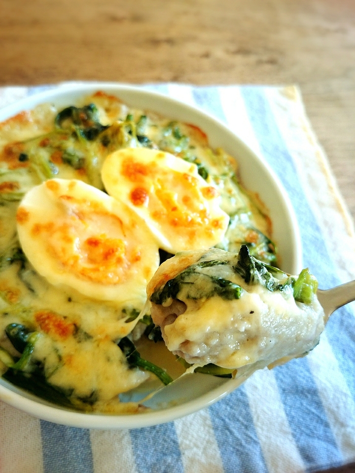 やみつき!レンジで簡単とろ~り里芋グラタン風