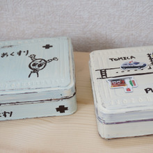 お菓子缶リメイク(薬、裁縫、マグネット入れ)