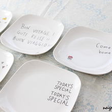 話題のらくやきマーカーでオリジナル食器♪