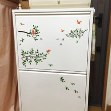 キッチンのゴミ箱がセリアのウォールステッカーでおしゃれに変身☆
