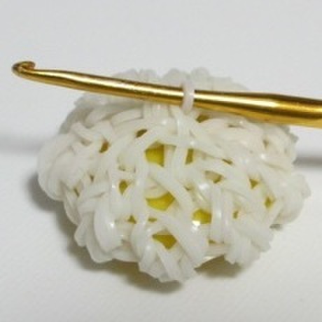 最終止めゴムは、正面てっぺんへ