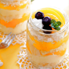 100均なんちゃってメイソンジャースイーツ♪happyカラー♪ミルフィーユ