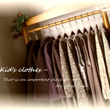 子供服の収納!つっぱり棒でインテリアに溶け込む収納を ♪