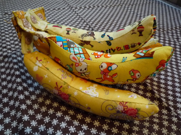 布で作る　バナナの知育おもちゃ
