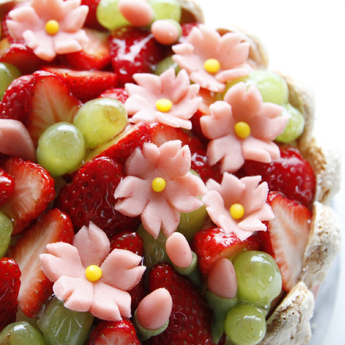 桜ケーキ!マジパンの作り方