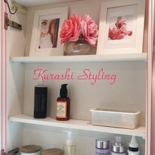 洗面所鏡裏の収納スペースを”ガーリースタイル♪”に~