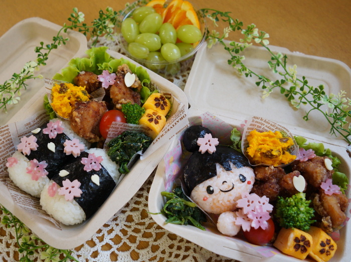 子供も大人も可愛く♪お花見弁当