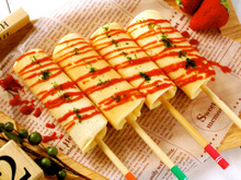 日テレzipで放送!巻きパンケーキのアメリカンドック