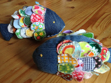 ハギレ&ジーンズ リメイク おさかな