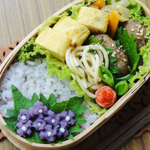 デコ弁♪紫芋の紫陽花弁当