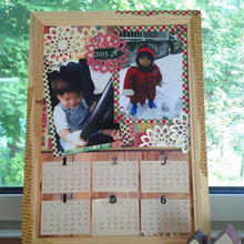 100均カレンダーを使って、カワイイカレンダーに♪