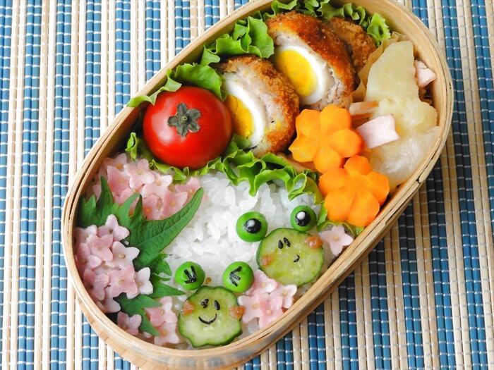 大人デコ弁♪紫陽花とカエルちゃん弁当
