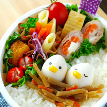 簡単3stepキャラ弁☆きんぴらごぼうの巣ごもりヒヨコ弁当