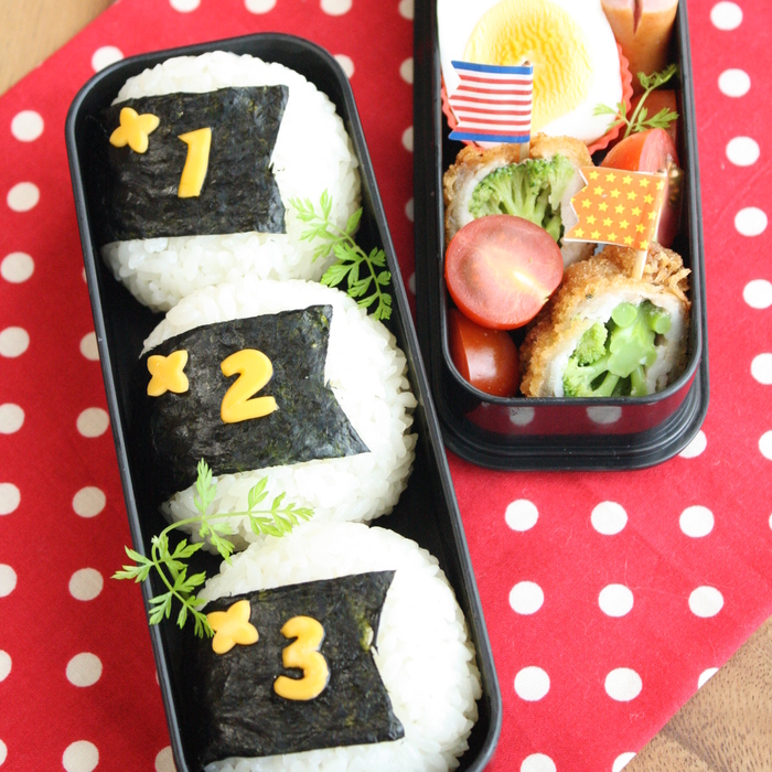 運動会にも♪ナンバーフラッグのお弁当