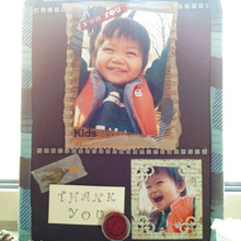 100均のホワイトボードで、冷蔵庫にも飾れるメッセージボード。