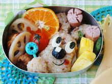 1歳児のキャラ弁♪名犬チーズ弁当