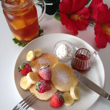 ホットケーキミックスやおうちにあるフルーツで☆ハワイアンパンケーキレシピ